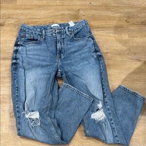 Stylish Distressed Blue Jeans